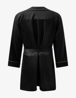 Versace Black Silk Dressing Gown Clothing
