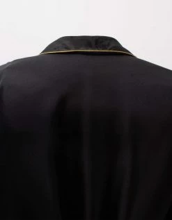 Versace Black Silk Dressing Gown Clothing