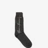 Versace Black & Silver GV Signature Socks Accessories