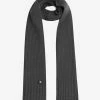 Versace Grey Ribbed Wool Scarf Accessories