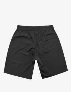 Versace Gym Black Logo Band Long Swim Shorts Clothing