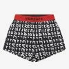 Versace Gym Black Speed Logo Swim Shorts Clothing