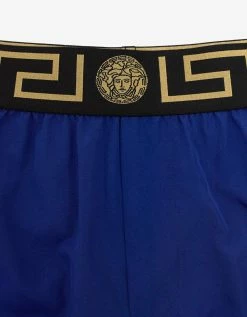 Wholesale π₯ Versace Gym Clothing Blue Greek Pattern Long Swim Shorts π 9 Versace Gym Clothing Blue Greek Pattern Long Swim Shorts