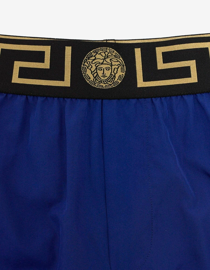 Wholesale π₯ Versace Gym Clothing Blue Greek Pattern Long Swim Shorts π 6 Versace Gym Clothing Blue Greek Pattern Long Swim Shorts