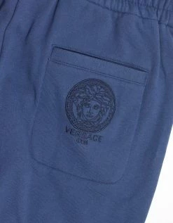 Discount ❤️ Versace Gym Blue Medusa Embroidery Sweat Pants Clothing ⭐ 8 Versace Gym Blue Medusa Embroidery Sweat Pants Clothing