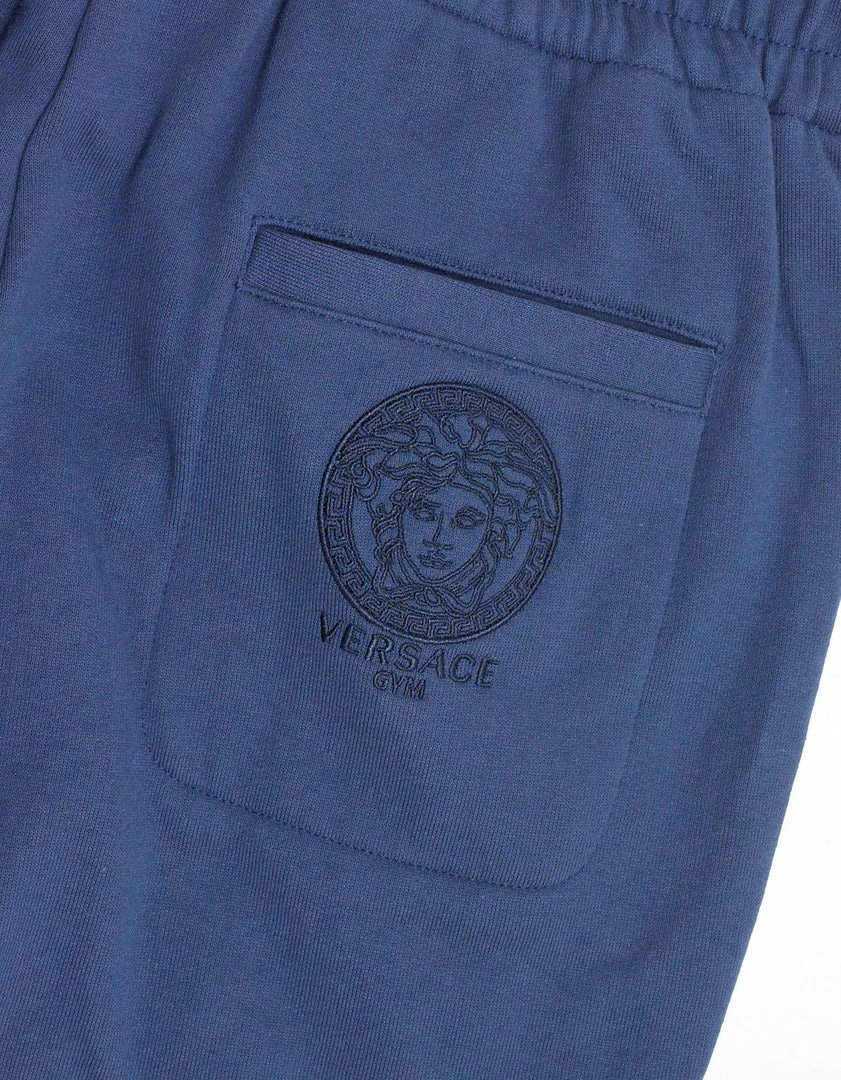 Discount ❤️ Versace Gym Blue Medusa Embroidery Sweat Pants Clothing ⭐ 5 Versace Gym Blue Medusa Embroidery Sweat Pants Clothing