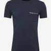 Versace Gym Clothing Navy Blue Greca Trim Stretch Cotton T-Shirt