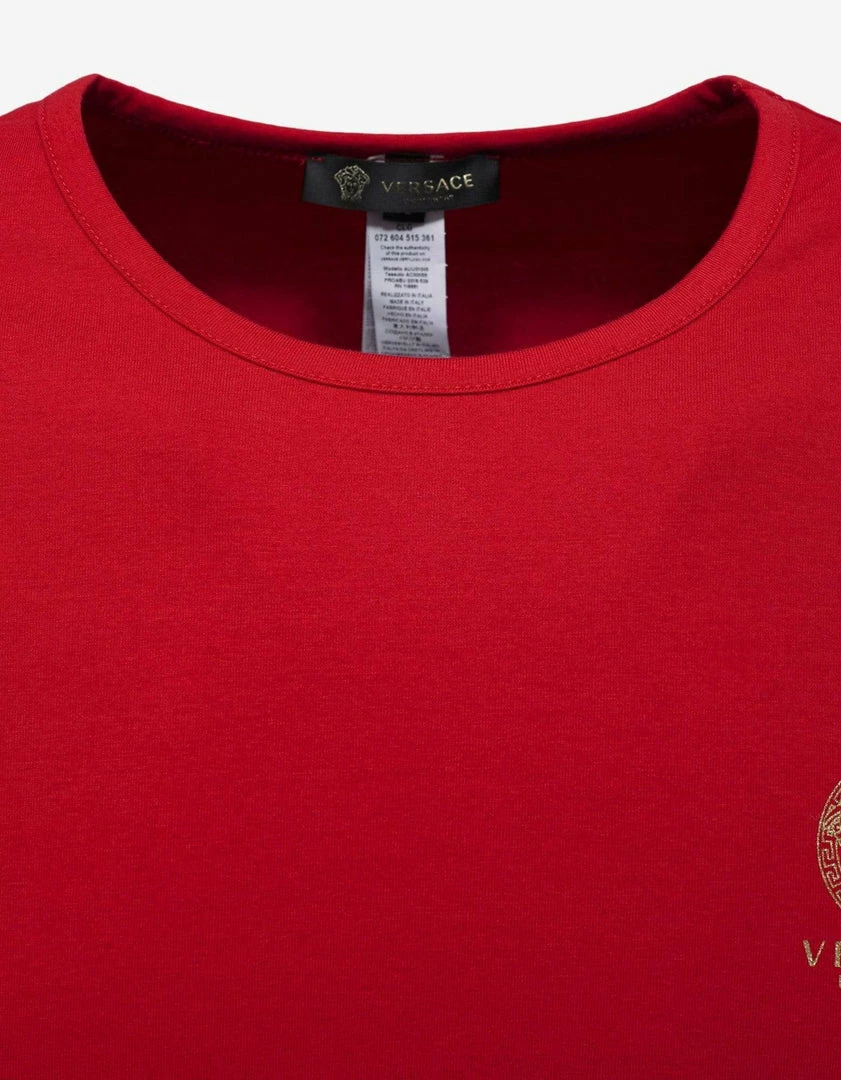 Best Sale ๐ Versace Gym Red Stretch Cotton T-Shirt โญ 5 Versace Gym Red Stretch Cotton T-Shirt