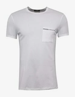 Versace Gym White Greca Trim Stretch Cotton T-Shirt