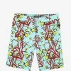 Vilebrequin Lagoon Blue Coral & Fish Print Merise Swim Shorts