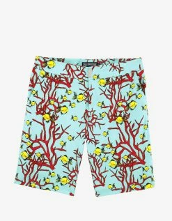 Vilebrequin Lagoon Blue Coral & Fish Print Merise Swim Shorts