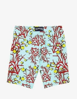 Vilebrequin Lagoon Blue Coral & Fish Print Merise Swim Shorts