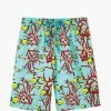 Vilebrequin Lagoon Blue Coral & Fish Print Moorea Swim Shorts