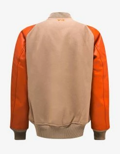 Y-3 Khaki And Orange Classic Varsity Jacket