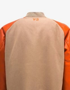 Wholesale 😀 Y-3 Khaki And Orange Classic Varsity Jacket 💯 9 Y-3 Khaki And Orange Classic Varsity Jacket