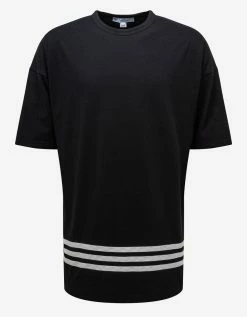 Y-3 Clothing Black CH1 Oversized Stripes T-Shirt