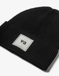 Y-3 Accessories Black Classic Beanie Hat