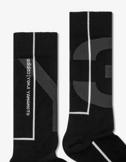 Y-3 Black Classic Logo Socks
