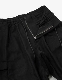 Y-3 Black Classic Wool Flannel Cargo Pants