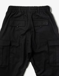 Y-3 Black Classic Wool Flannel Cargo Pants