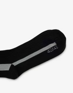 Y-3 Black Contrast Stripe Logo Socks