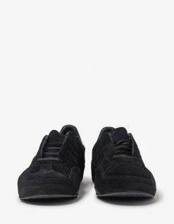Y-3 Footwear Black Gazelle Suede Leather Trainers