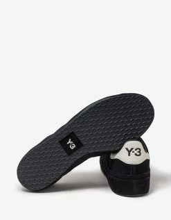 Y-3 Footwear Black Gazelle Suede Leather Trainers