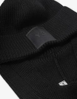 Y-3 Accessories Black Icon Beanie