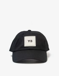 Y-3 Black Square Label Cap