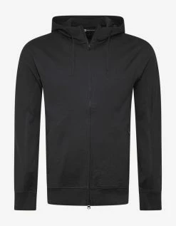 Clothing Carbon Grey Y-3 Print Zip Hoodie