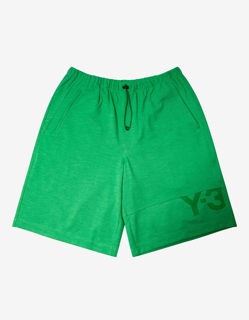 Flash Sale π Y-3 Green Classic Pique Shorts π 3 Y-3 Green Classic Pique Shorts
