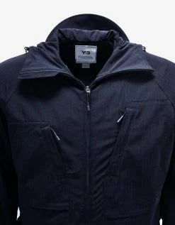 Y-3 Clothing Navy Blue Ripstop Windbreaker