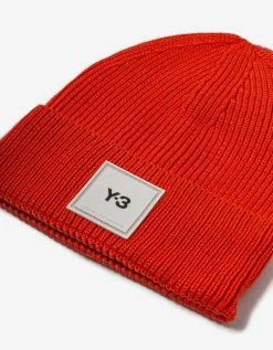 Y-3 Orange Classic Beanie Hat Accessories