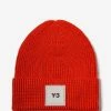 Y-3 Orange Classic Beanie Hat Accessories