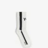 Y-3 Accessories White Contrast Stripe Logo Socks