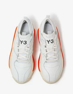 Flash Sale ⌛ Y-3 White & Orange Hokori III Trainers 🎁 13 Y-3 White & Orange Hokori III Trainers