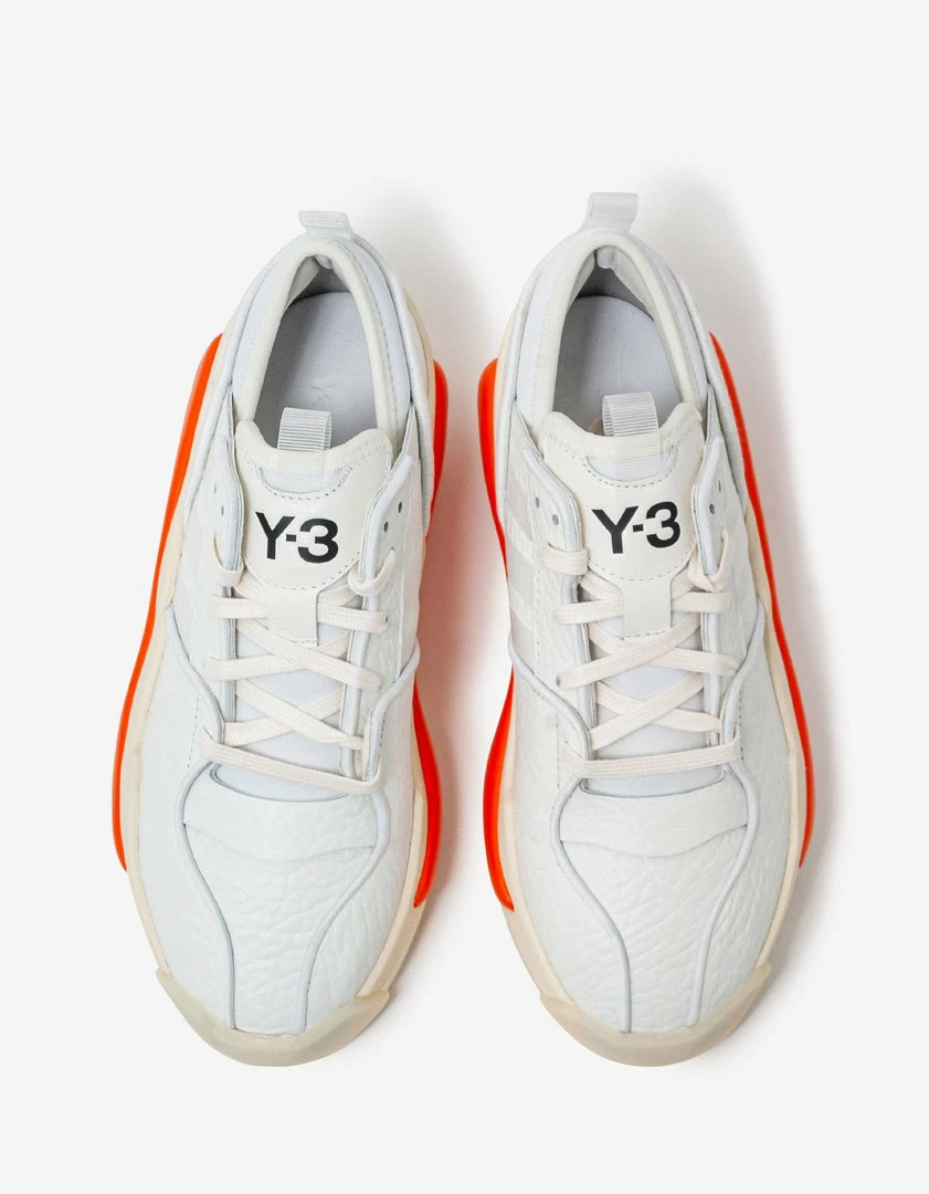 Flash Sale ⌛ Y-3 White & Orange Hokori III Trainers 🎁 7 Y-3 White & Orange Hokori III Trainers