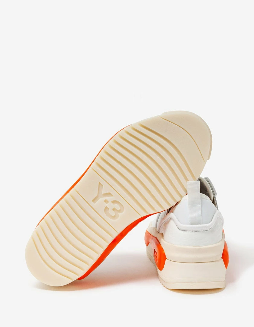Flash Sale ⌛ Y-3 White & Orange Hokori III Trainers 🎁 5 Y-3 White & Orange Hokori III Trainers