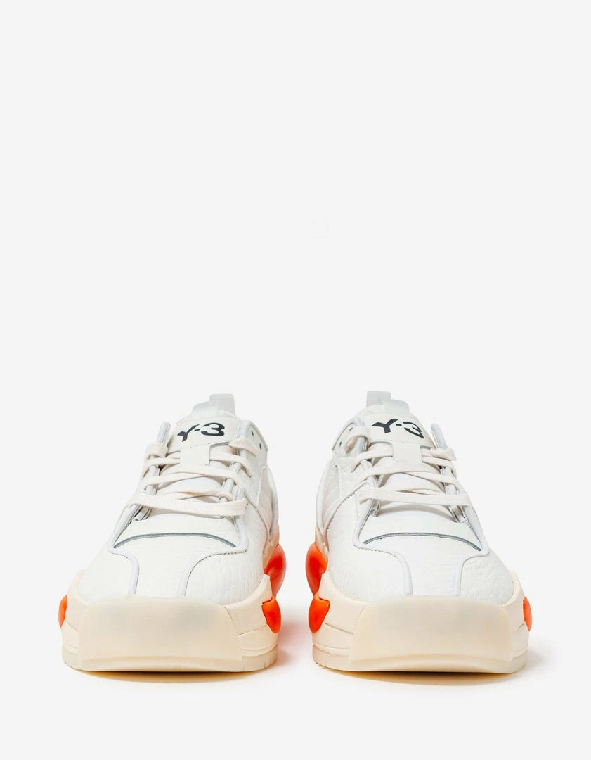Flash Sale ⌛ Y-3 White & Orange Hokori III Trainers 🎁 6 Y-3 White & Orange Hokori III Trainers